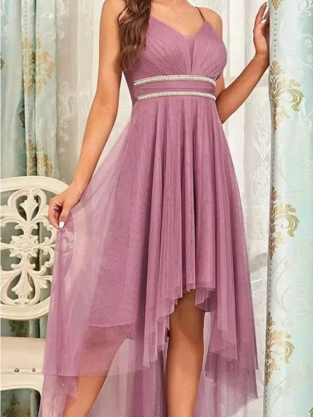 Ever Pretty Purple Orchid High-Low Dress size Small 4 - Picture 3 of 12